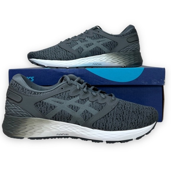 ASICS RoadHawk FF 2 MX Shoes Mens Size 12 Steel Grey Dark Running 1011A255 - Picture 2 of 7